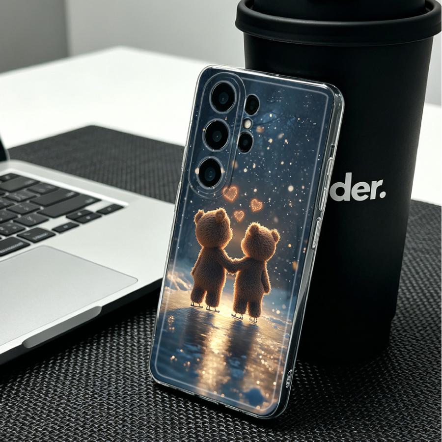 Phone Cases Under $20 - Bear Couple Under Starry Sky Print
