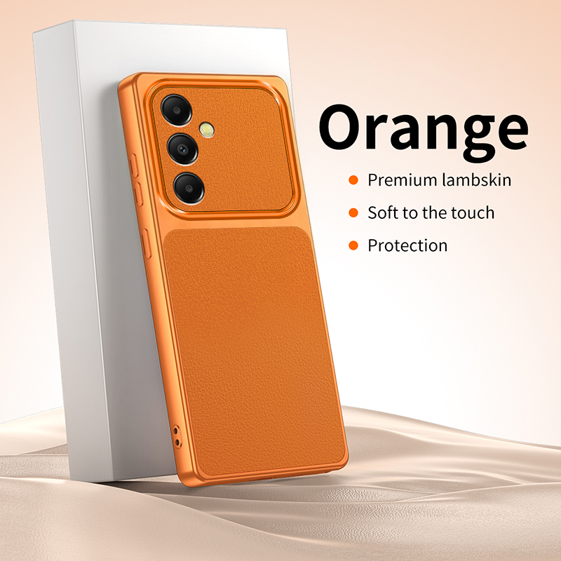 Phone Cases Orange - A54 Fashion Lychee Orange Pink Sliver