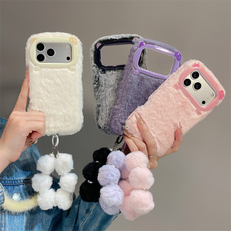 Phone Cases Iphone 11 - Luxury Solid Colors Furry Plush Phone