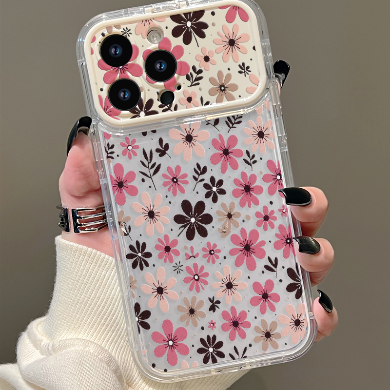 Phone Cases Brown - Cottagecore Pastel Pink Brown Ditsy Tiny