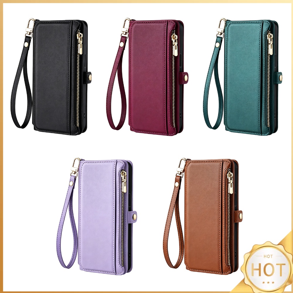 Leather Folio Wallet Case - for Iphone 17 Pro Max Air