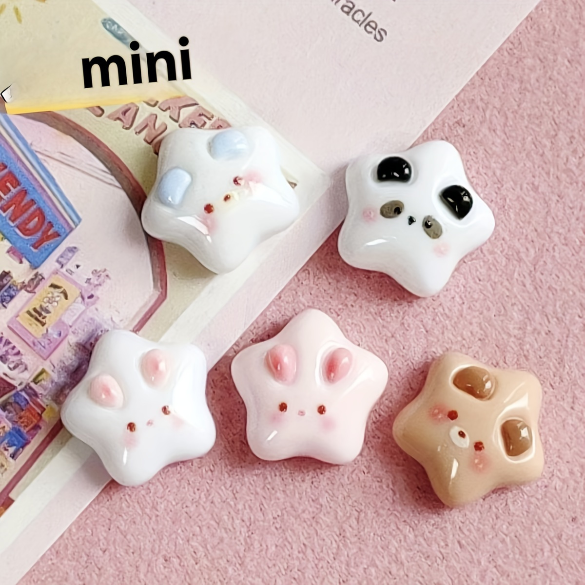 Phone Cases Under $20 - 10/20/30pcs Mini Bright Rabbit Bear Five-pointed