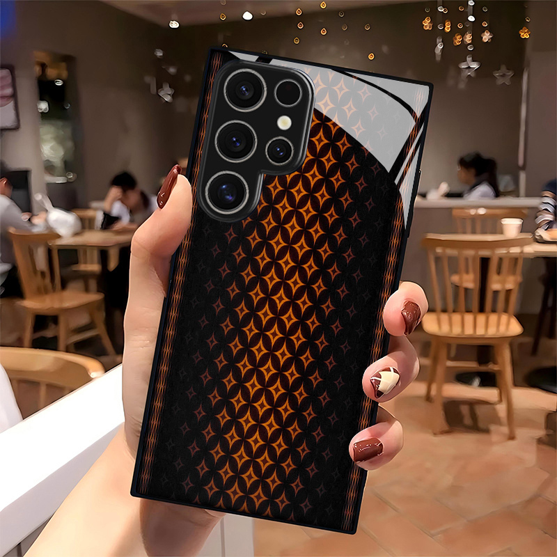 Orange geometric pattern 2D ph - Phone Cases Orange ulasan dan harga