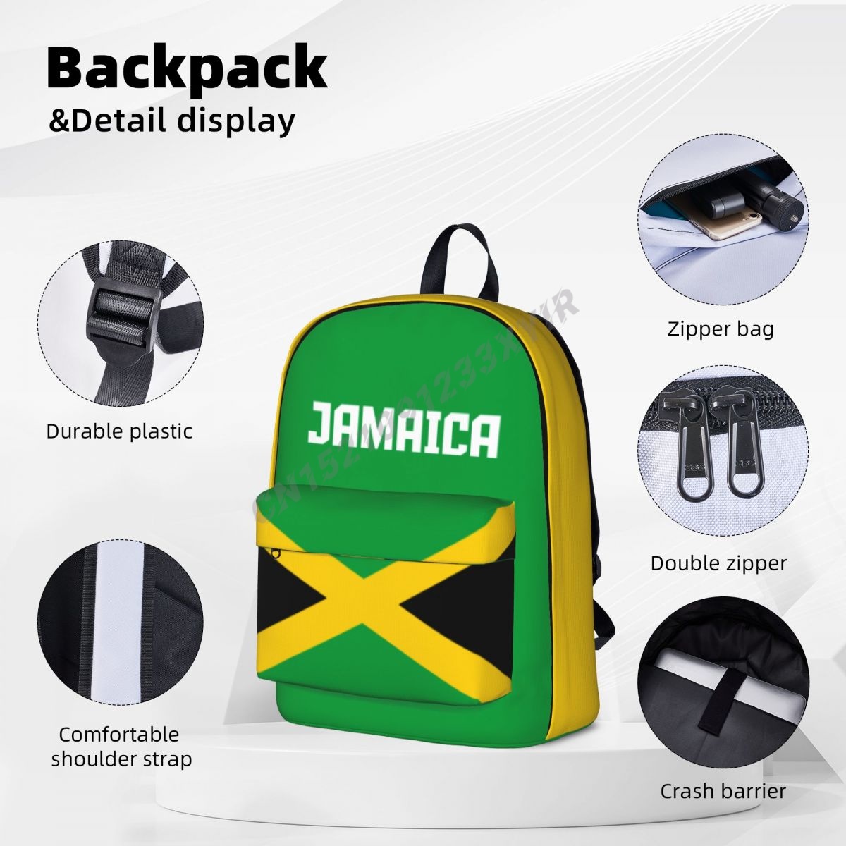 Unisex Backpack Jamaica Flag J - Phone Cases Jamaica ulasan dan harga