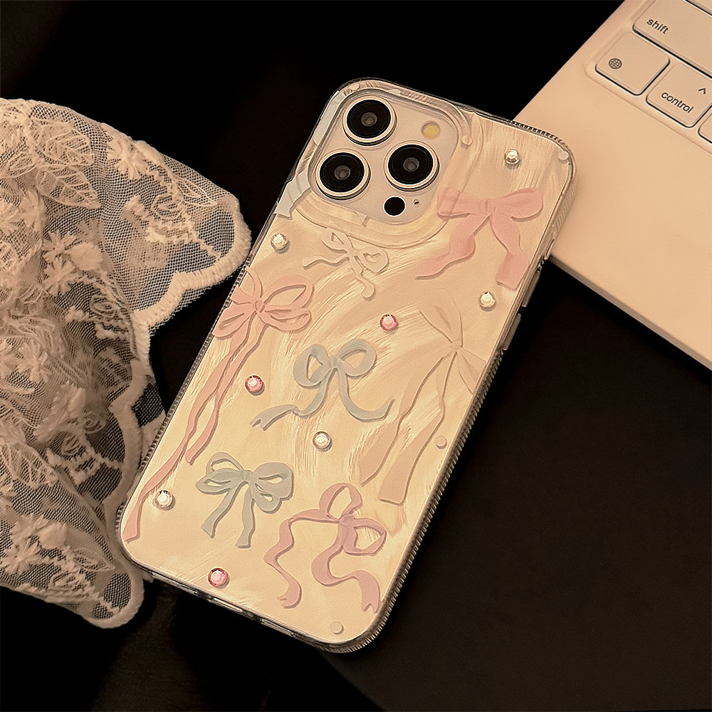 Korean Colorful Bowknot Diamon - Phone Cases Hard ulasan dan harga
