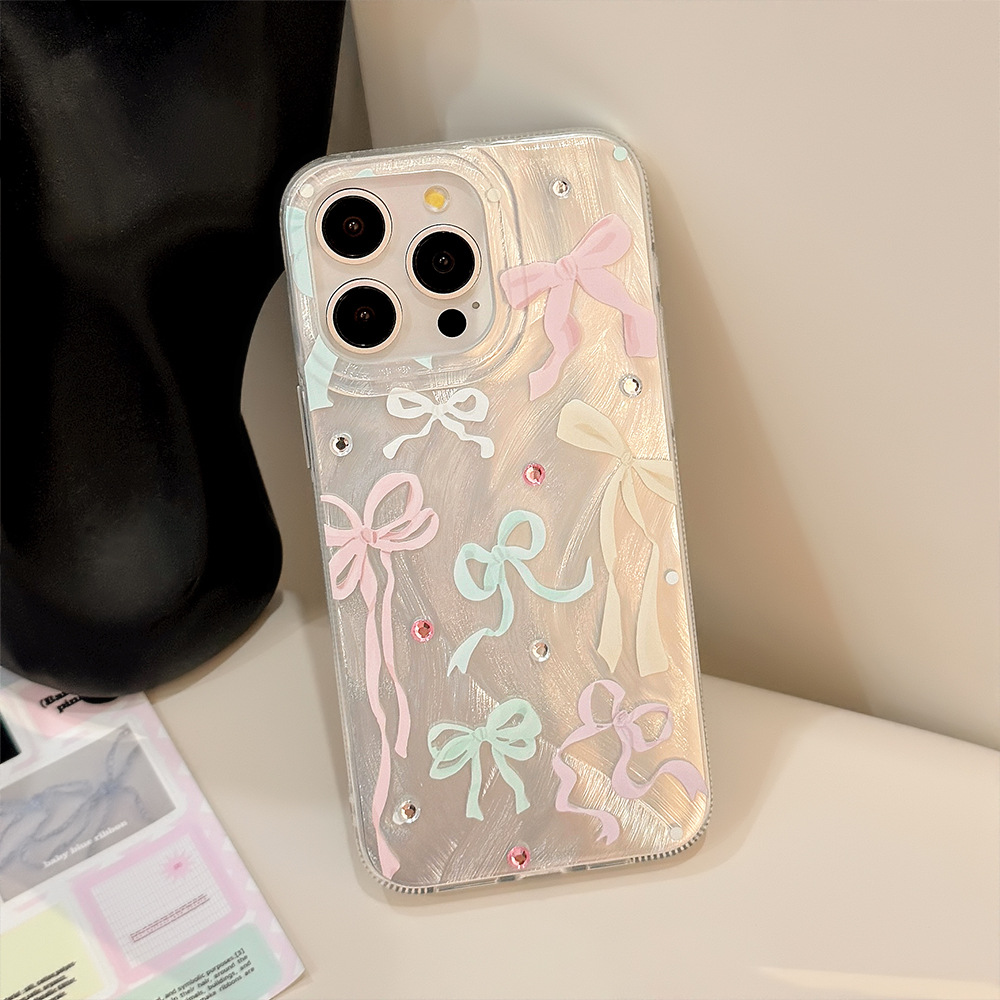 Korean Colorful Bowknot Diamon - Phone Cases Hard ulasan dan harga