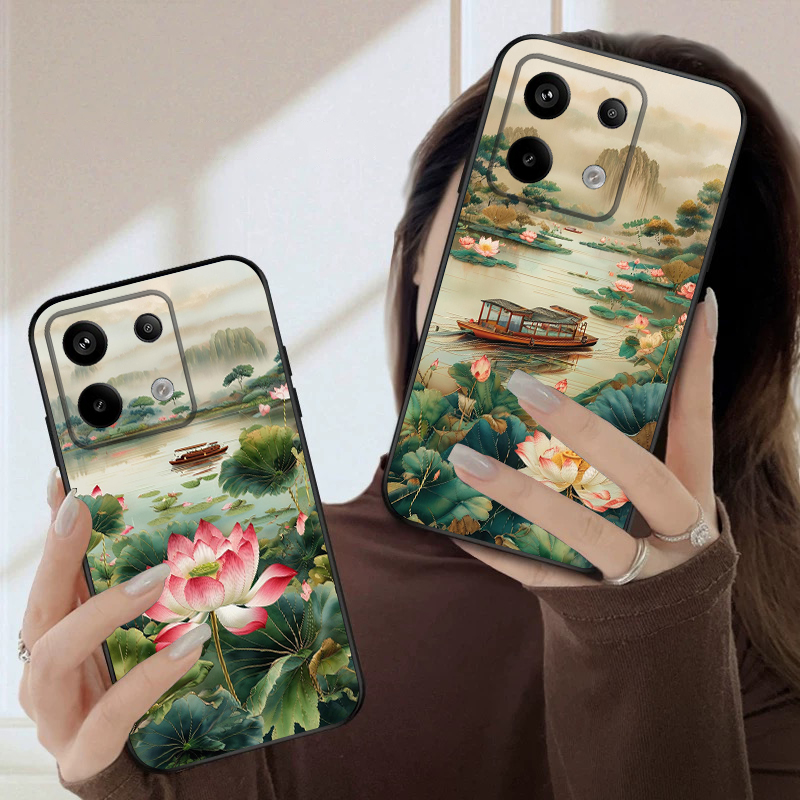 Ship and Red Lotus For Redmi N - Phone Cases India ulasan dan harga