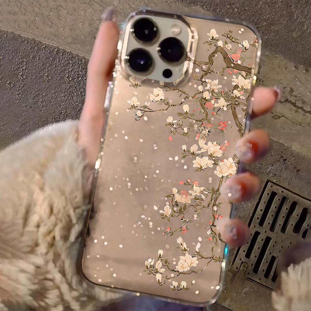Vintage Magnolia Flower glitte - Phone Cases Xr Iphone ulasan dan harga