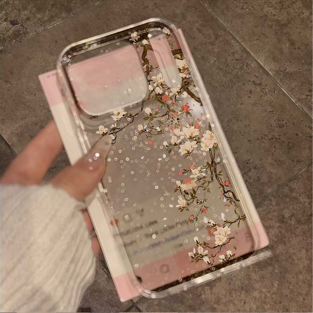 Vintage Magnolia Flower glitte - Phone Cases Xr Iphone ulasan dan harga