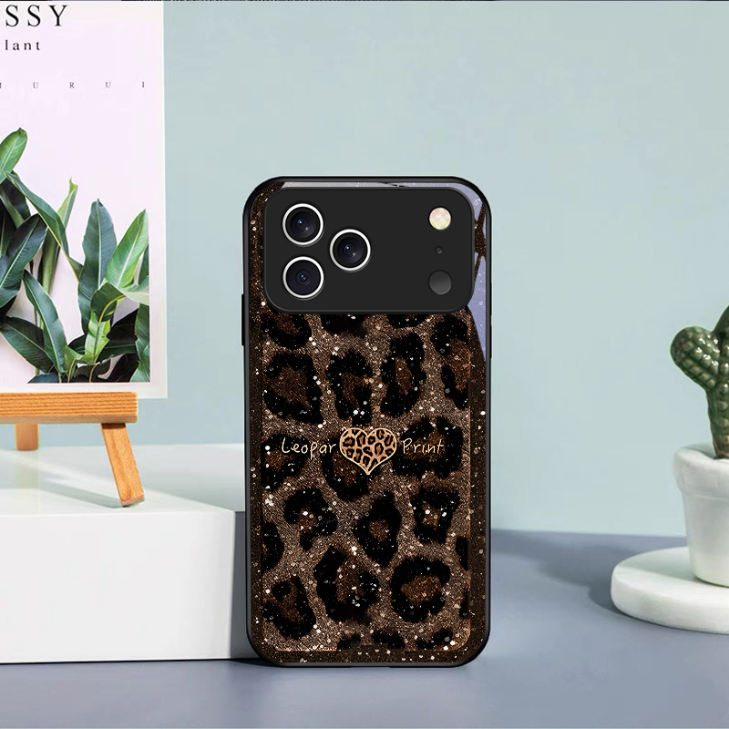 Brown leopard print heart Blac - Phone Cases Brown ulasan dan harga