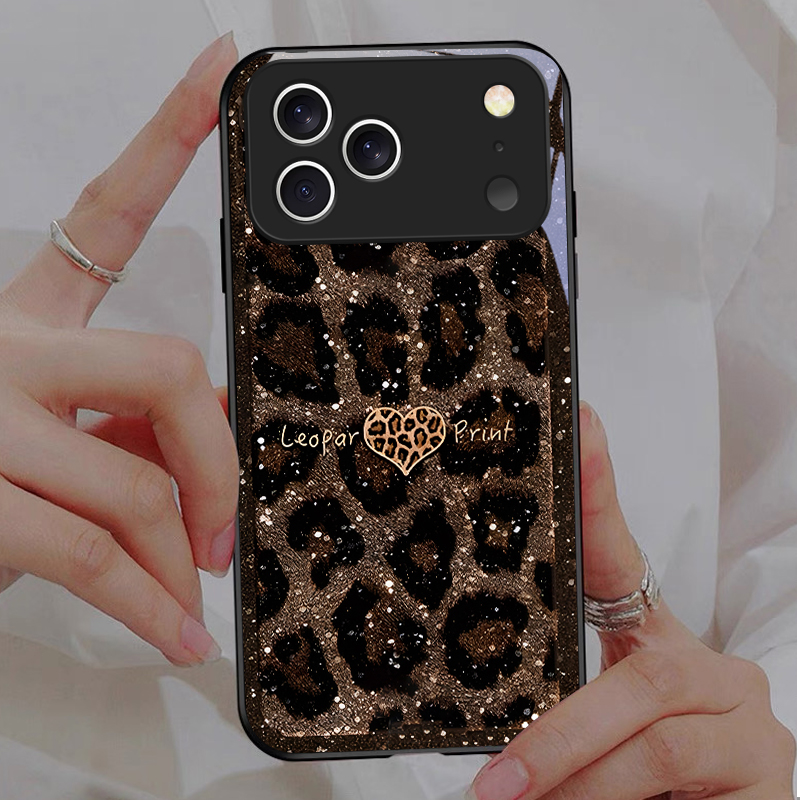 Brown leopard print heart Blac - Phone Cases Brown ulasan dan harga