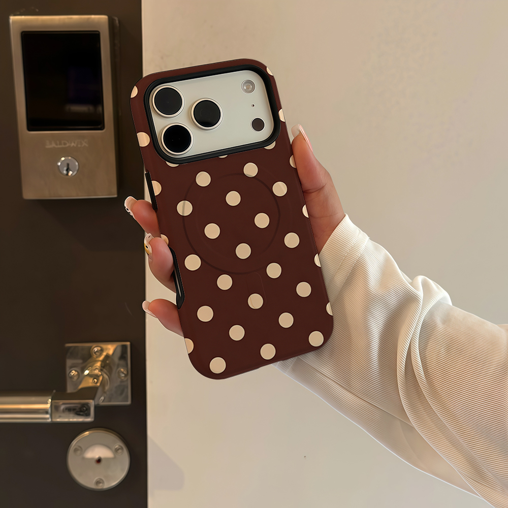 Brown Beige Polka Dot Phone Ca - Phone Cases Brown ulasan dan harga