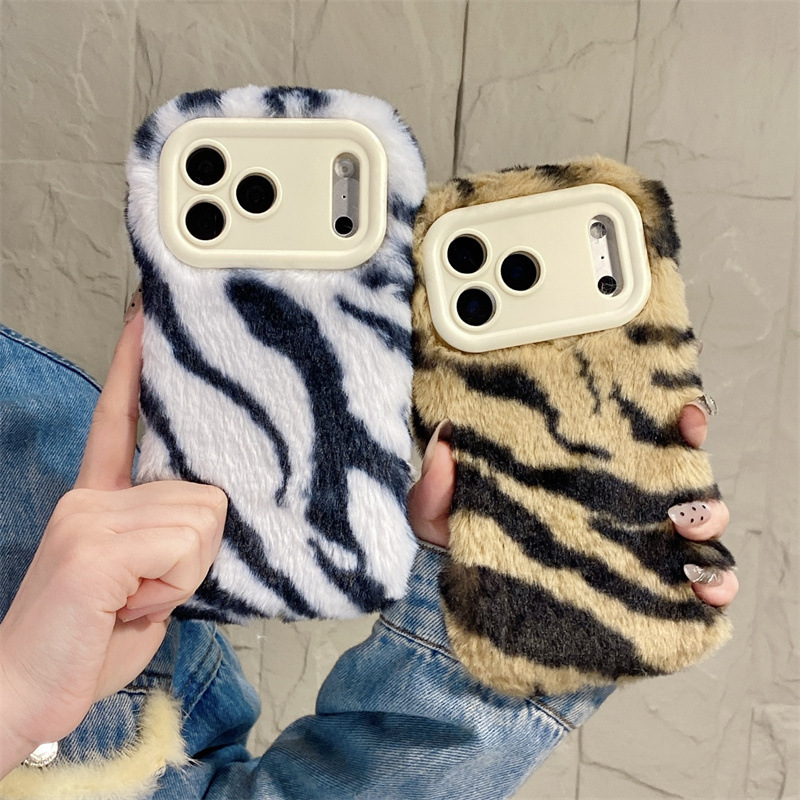 Luxury Zebra Pattern Fluffy Pl - Phone Cases Iphone 11 ulasan dan harga