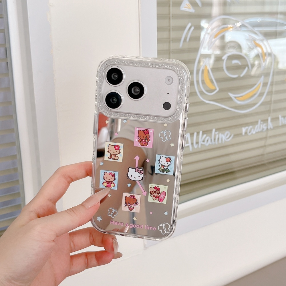 Cute Grid Cartoon Sanrio Hello - Phone Cases Cool Girl ulasan dan harga