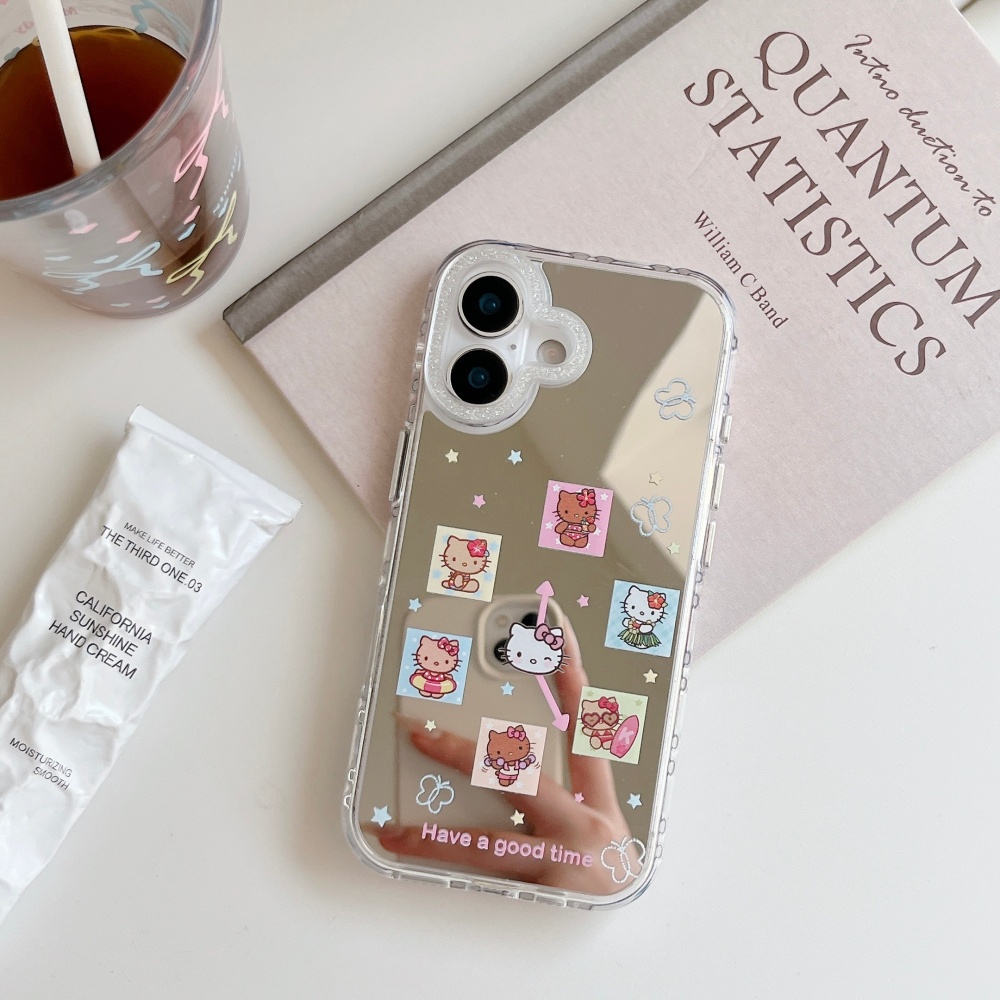 Cute Grid Cartoon Sanrio Hello - Phone Cases Cool Girl ulasan dan harga
