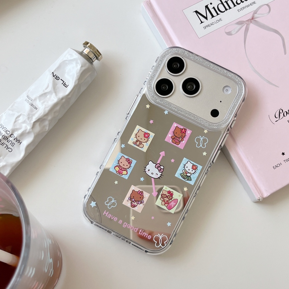 Cute Grid Cartoon Sanrio Hello - Phone Cases Cool Girl ulasan dan harga