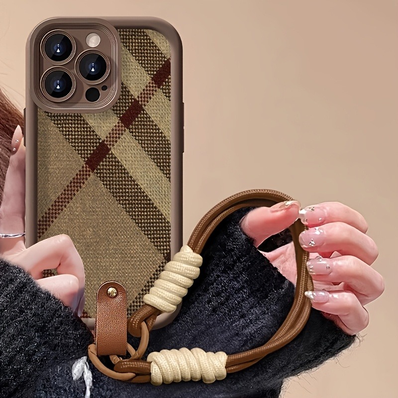 Brown Stripes Lanyard Strap Ro - Phone Cases Brown ulasan dan harga
