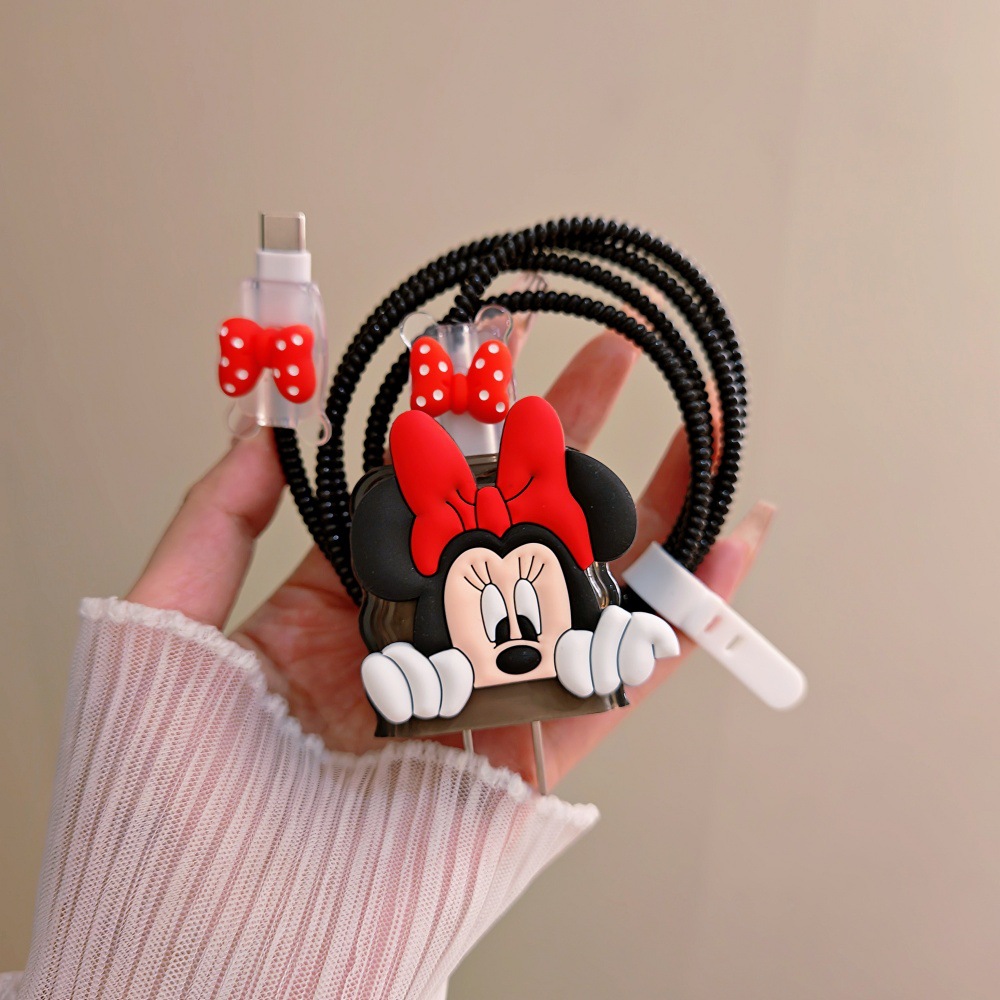 Cute Mickey Minnie Cable Prote - Phone Cases Rubber ulasan dan harga
