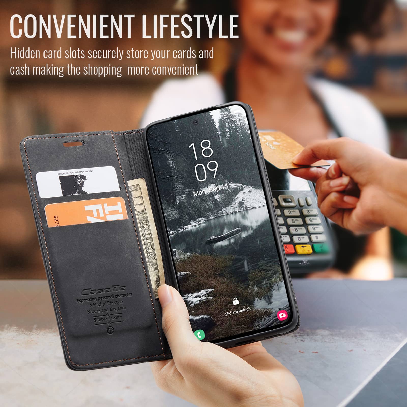 Flip Wallet Case for Samsung G - Leather Folio Wallet Case ulasan dan harga