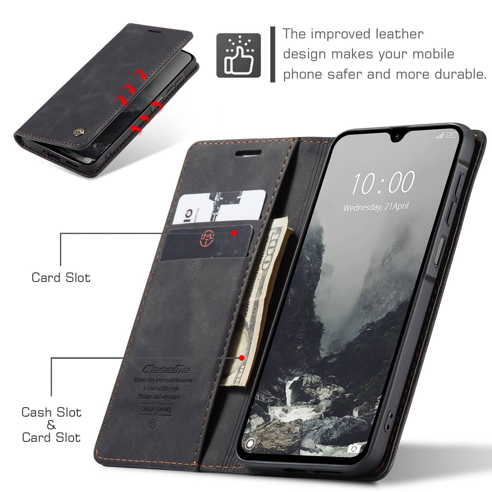 Flip Wallet Case for Samsung G - Leather Folio Wallet Case ulasan dan harga