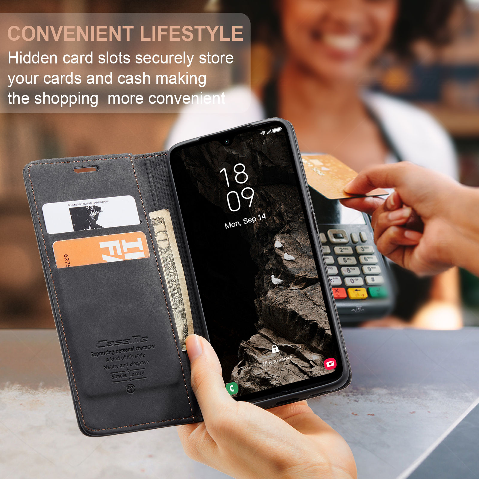 Flip Wallet Case for Samsung G - Leather Folio Wallet Case ulasan dan harga