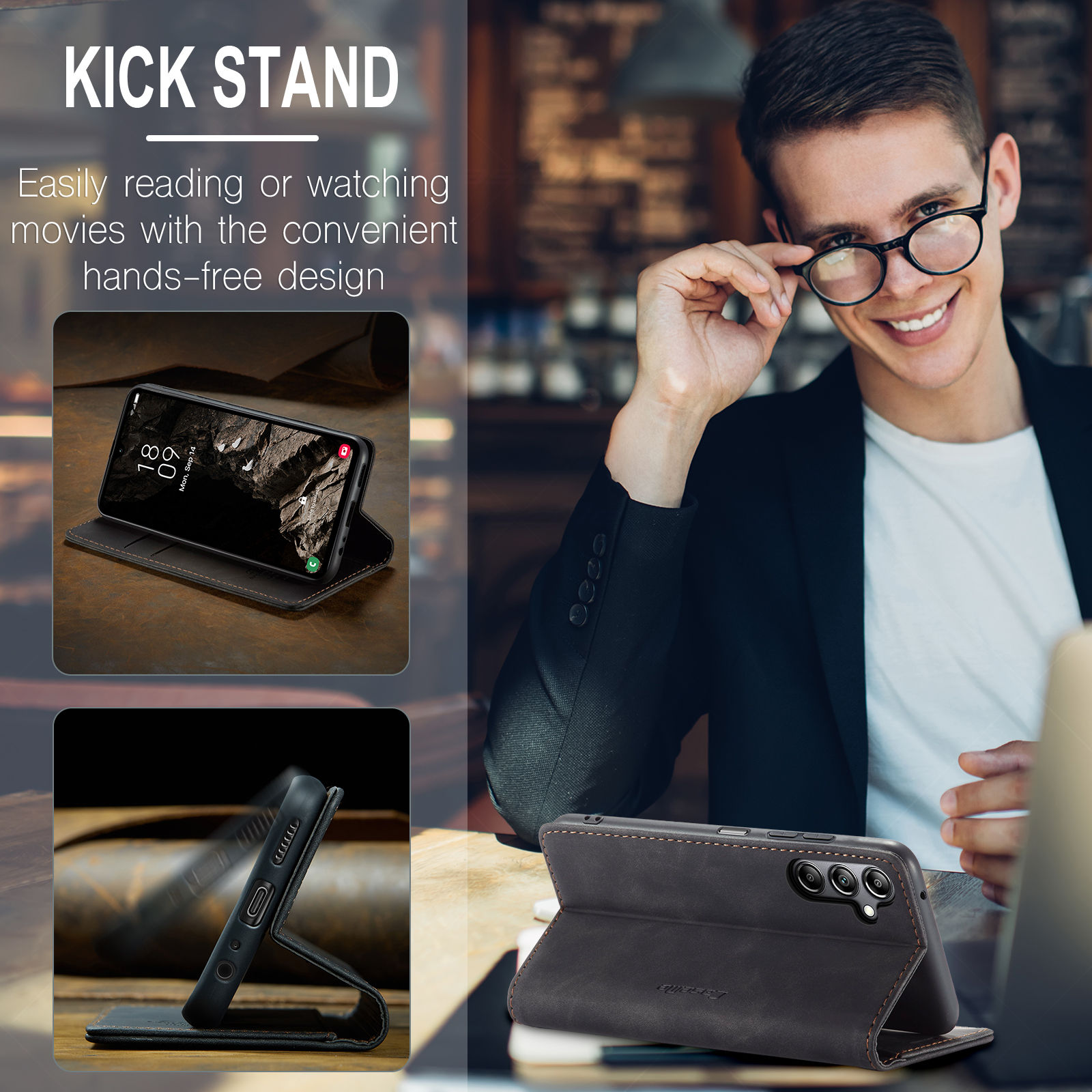 Flip Wallet Case for Samsung G - Leather Folio Wallet Case ulasan dan harga
