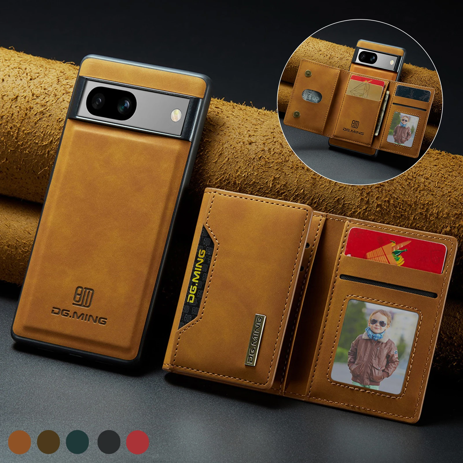 Magnetic Wallet Cards Solt Lea - Leather Folio Wallet Case ulasan dan harga