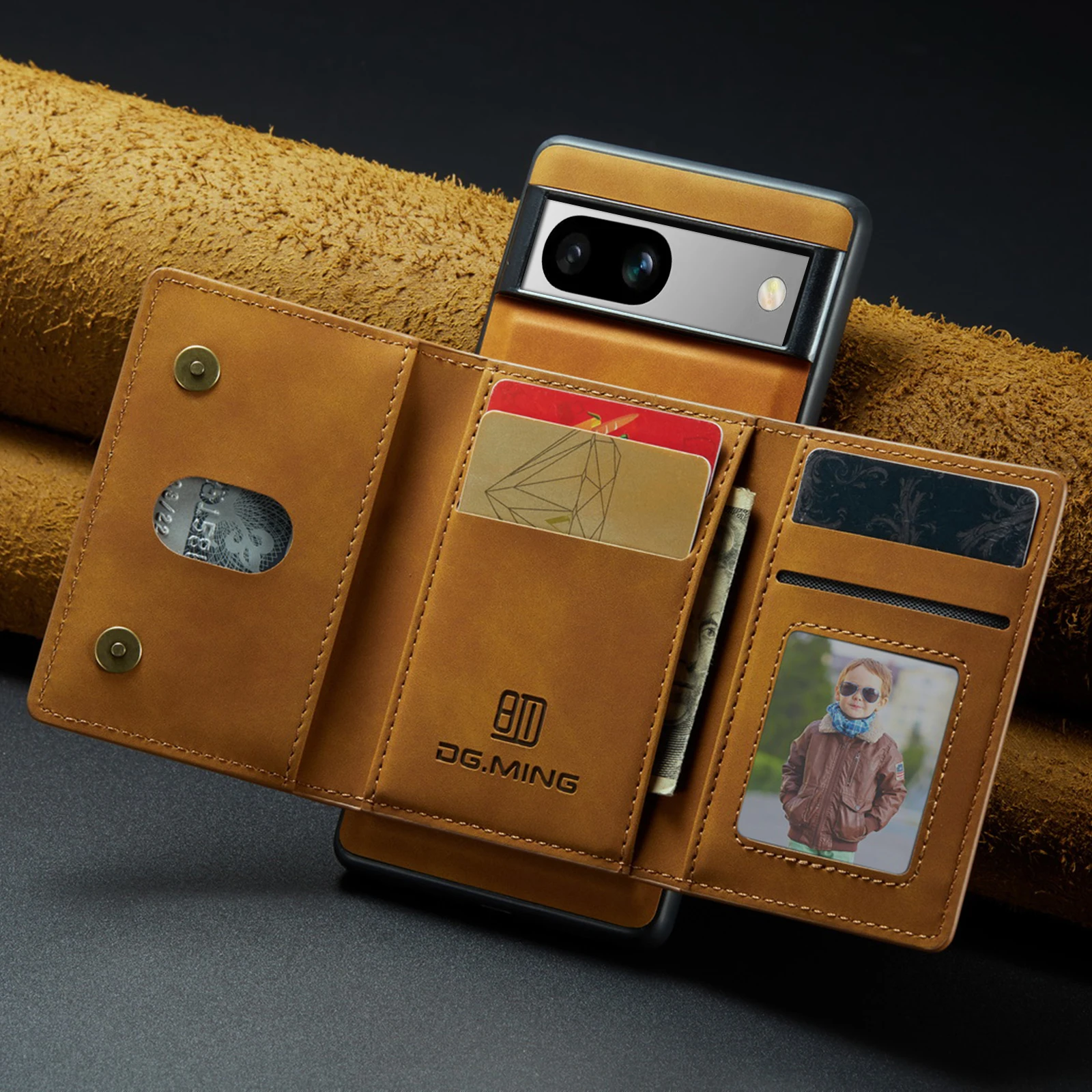 Magnetic Wallet Cards Solt Lea - Leather Folio Wallet Case ulasan dan harga