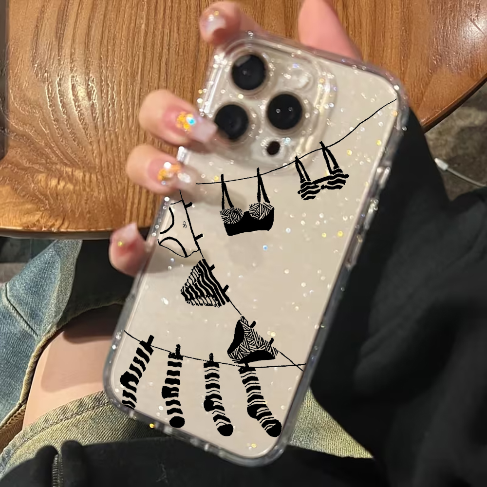 Funny Laundry Line Glitter Cle - Phone Cases Xr Iphone ulasan dan harga