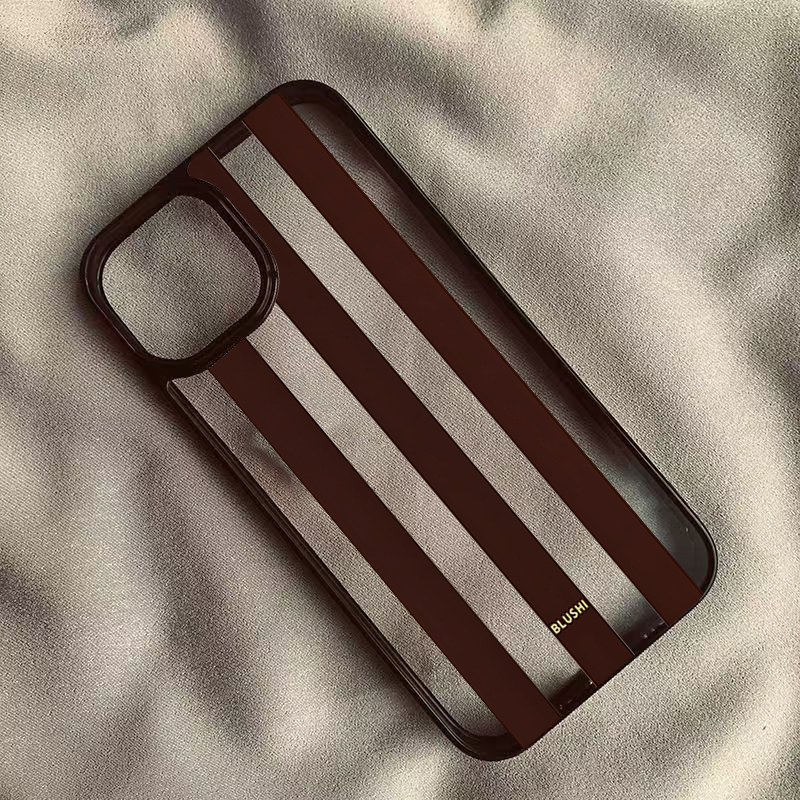 Clear Brown Stripes Phone Case - Phone Cases Brown ulasan dan harga