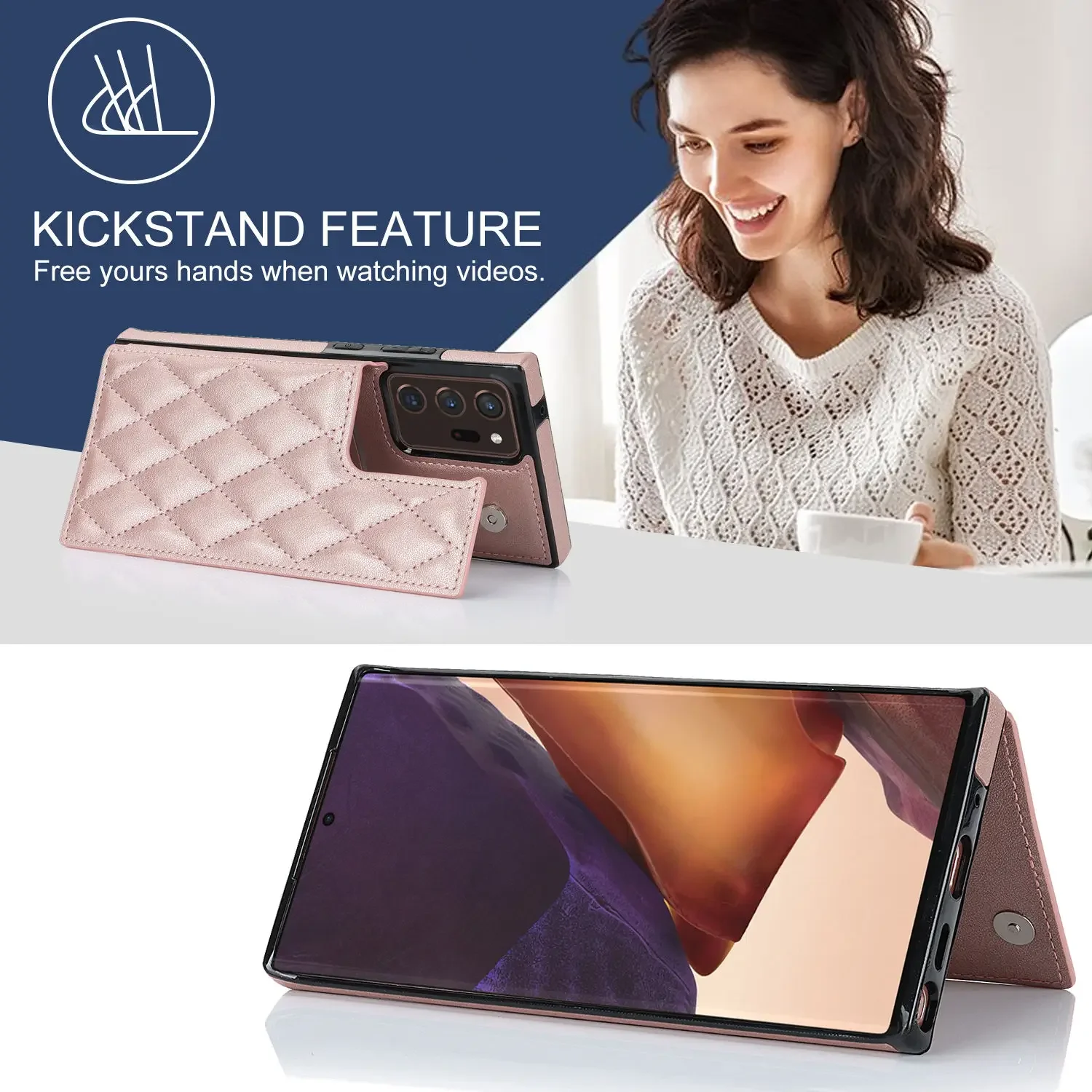 For Samsung Galaxy Note 10 Plu - Leather Folio Wallet Case ulasan dan harga