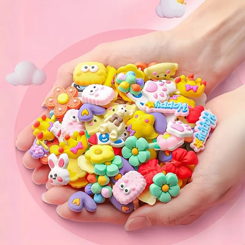 100pcs DIY Mixed Flower Animal - Phone Cases Rubber ulasan dan harga