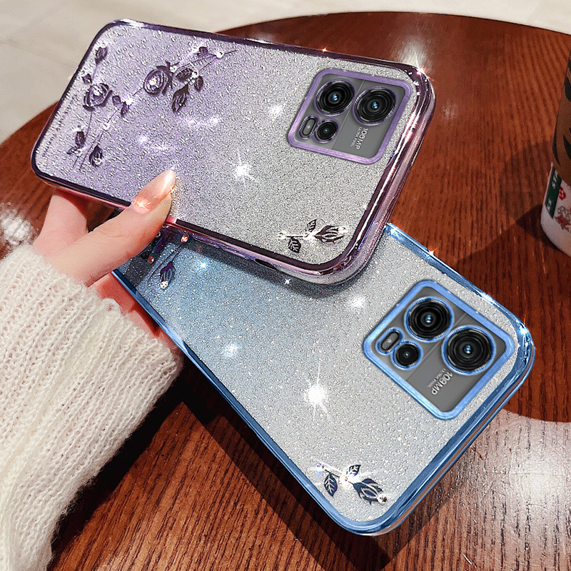 Plating Floral Case for Motoro - Phone Cases Moto G 2025 ulasan dan harga