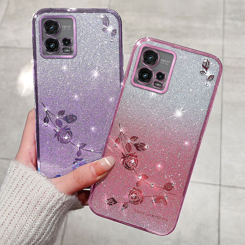 Plating Floral Case for Motoro - Phone Cases Moto G 2025 ulasan dan harga