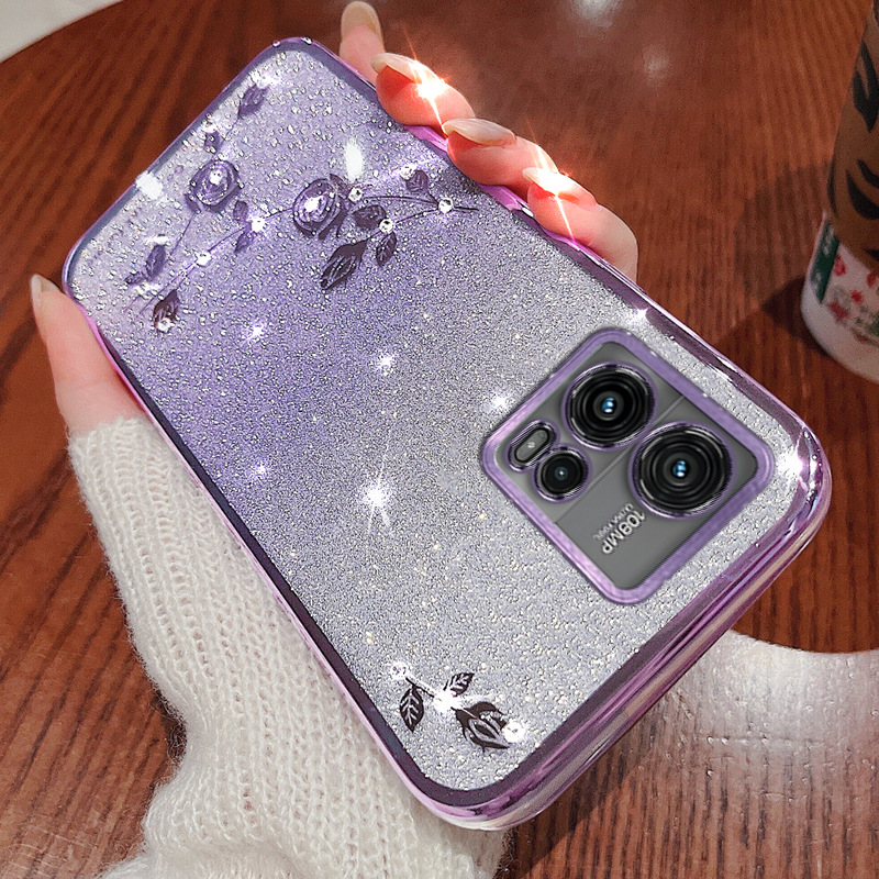 Plating Floral Case for Motoro - Phone Cases Moto G 2025 ulasan dan harga